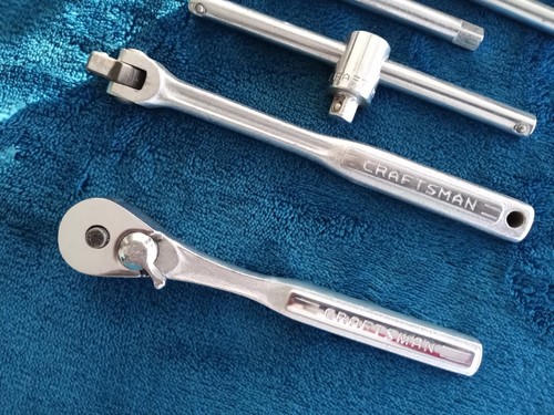 Vintage Sears Craftsman 1/4” Drive ratchet SAE socket 14pc set & case. - Picture 9 of 11