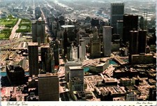 Bird's Eye View of the Chicago Loop from the John Hancock Center Postcard c1970