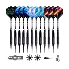 WIN.MAX Darts Plastic Tip - Soft Tip Darts Set - 12 Pcs 18 Gram with 100 Extr...