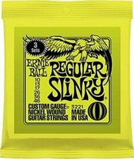 Ernie Ball Regular Slinky Nickel Wound Electric Guitar Strings 3 Pack - 10-46