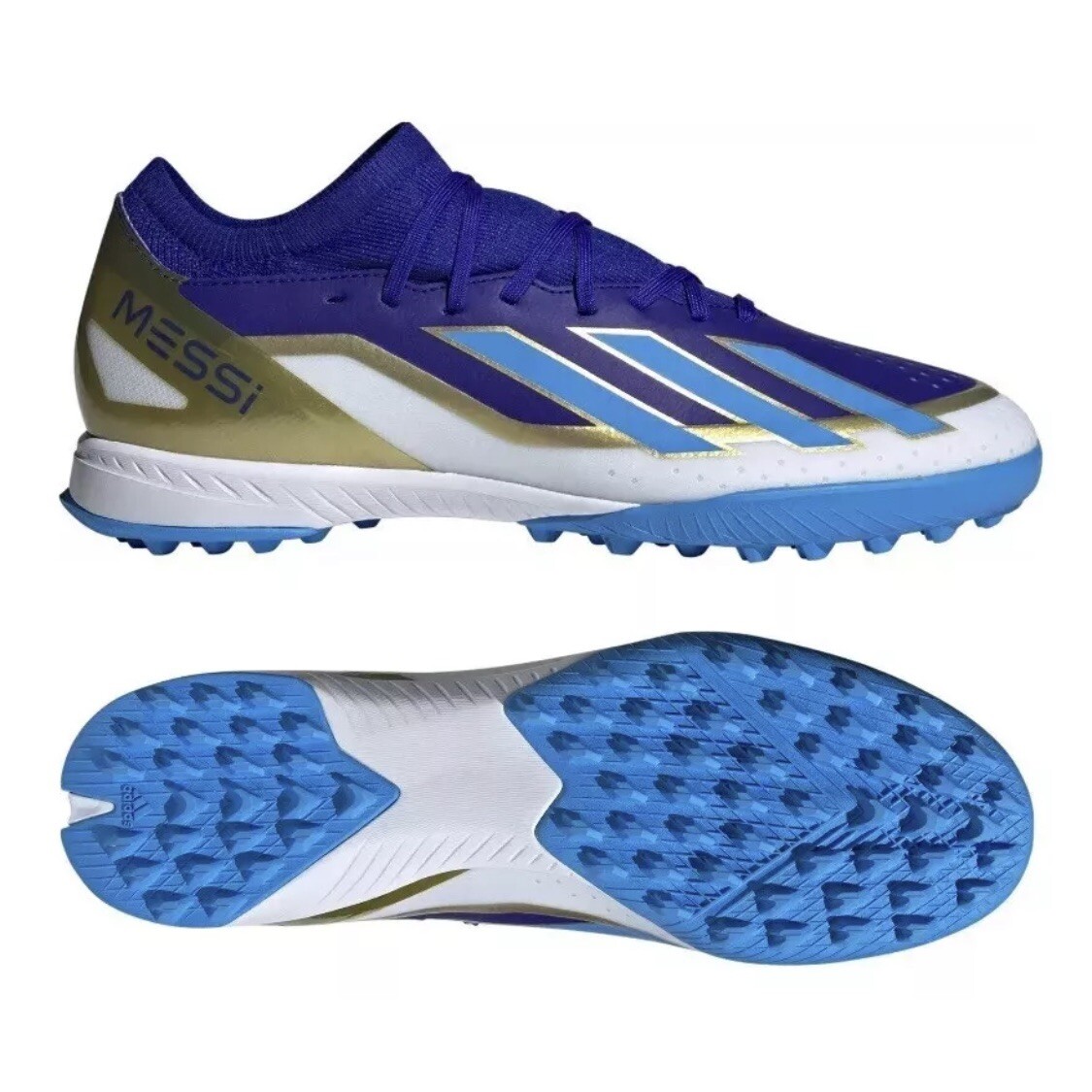 Adidas X Crazyfast League TF Messi Turf Soccer Cleats Blue ID0718