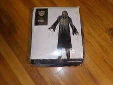 Mummy Halloween Costume Adult Medium 6-8 Mask Hooded Robe Gloves