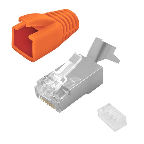 40x Netzwerkstecker RJ45 Stecker für Cat 6a 7 8 Verlegekabel Knickschutz AWG23 - Afbeelding 3 van 6