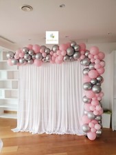 Hire Only* Pink Themed Table Backdrop Balloon Arch Garland Balloons Birthdays