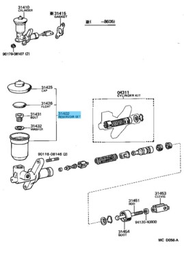 TOYOTA SUPRA MA70 86-91 Genuine Clutch Master Cylinder Reservoir