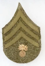 WWI Ordnance Sergeant Chevron Rank Patch