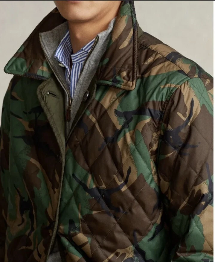 Camo quilted jacket sale