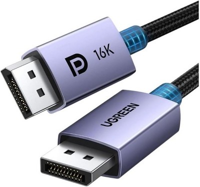 UGREEN 16K 6.6FT DisplayPort Cable 2.1 DP 2.1 40Gbps Support 8K@240Hz 1080P@540H