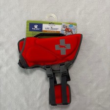 Top Paw NEW Red Dog Life Jacket Size Medium For Dogs 30-50lbs
