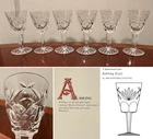 Set 6 Vintage WATERFORD CRYSTAL Ashling 3.5" Liqueur/Footed/Shot Glasses 1 .5 oz