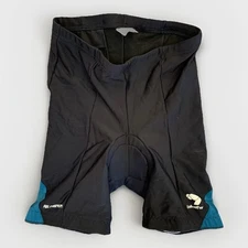 Bellwether Men's Padded Cycling Shorts Size S Black Green Road Bike Bicycle GUC