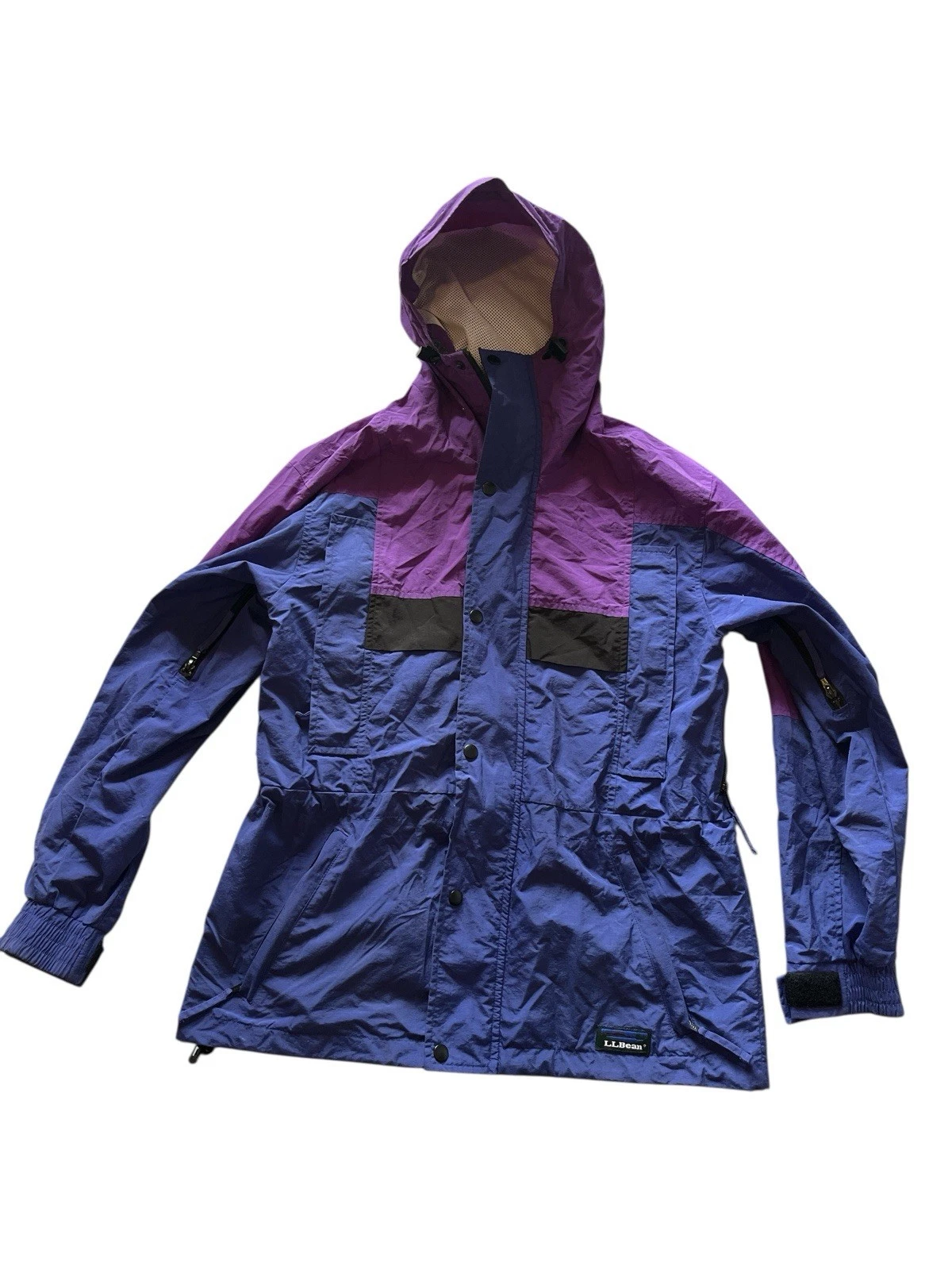 Vintage L.L Bean Windbreaker Rain Jacket Adult Small Full Zip Snap Outdoor 90s