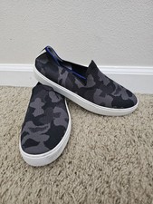 Rothys The Sneaker Womens Size 8 Grey Camo Slip On Washable Knit Flat Shoes