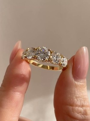3.00 Ct Round Cut Lab Grown Diamond Eternity Wedding Band Solid 14K Yellow Gold