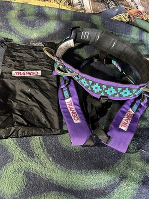 Trango Harness Size XL. Purple With Turquoise Nylon.