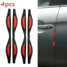 4pcs Car Door Edge Reflectors Red Protector Guard Anti-Impact Sticker Edge Cover