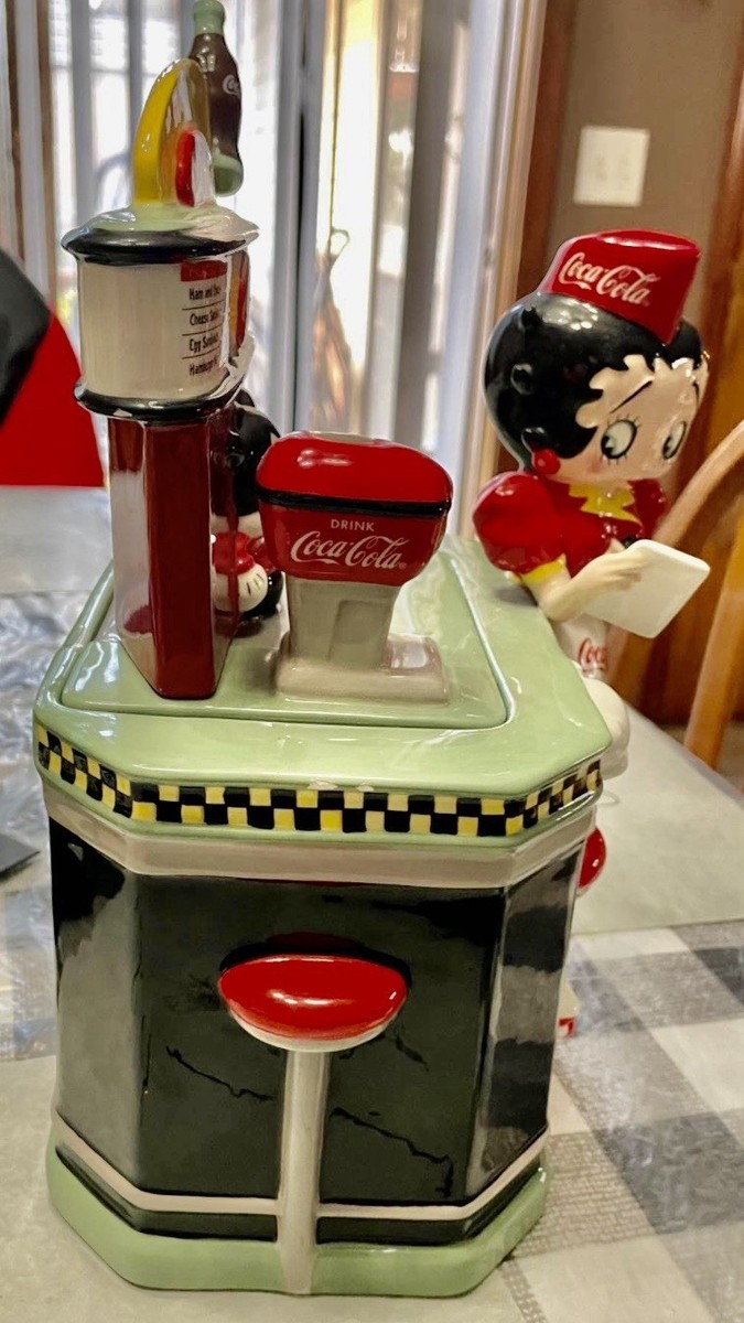 Vintage Limited Edition Betty Boop/Coca-Cola Ceramic Cookie 🍪 Jar