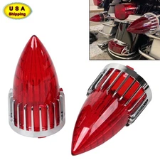 3.25'' Turn Signal Light Red Lens Cover Screw-in For Harley Road King Tour Glide