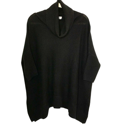 Beryll Sweater Black One Size Fits Most Cashmere Turtleneck Dolman Cozy