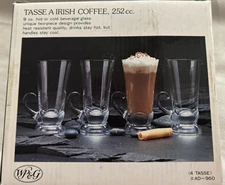 Irish Coffee Glass Cups,  9 oz Hot & Cold Glasses