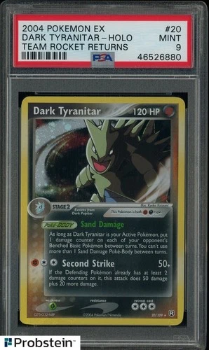 2004 Pokemon EX Team Rocket Returns #20 Dark Tyranitar Holo PSA 9 MINT