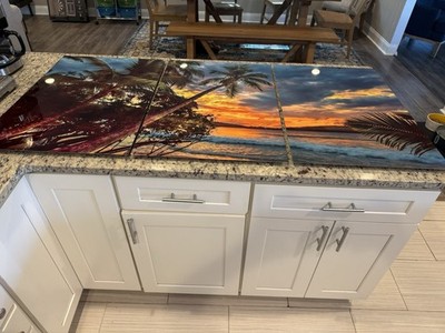 St. John Experience Gallery, Hubert Photo On Metal of Gibeny / Oppenheimer Beach