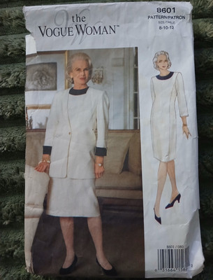 Vogue Patterns Vogue Woman 8601 Women s Jacket & Dress Sewing Pattern 8-10-12