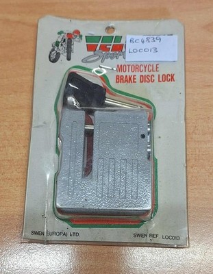 VeloSport silber Motorrad Bremsscheibenschloss LOC013 - 2 Schlüssel - BC43839