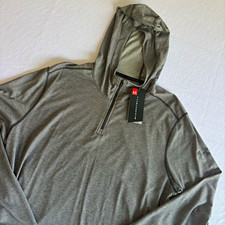 Under Armour HeatGear Threadborne Men's XL Gray Lightweight Zip Pullover NWT