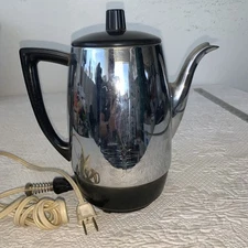 Vtg Universal 8-10 Cup Chrome Coffeematic Coffee Percolator B 4488 USA Tested
