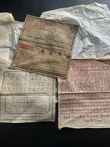 Rare Norfolk Sampler Group 1811–1840s Mays Case Family Foulsham Dereham