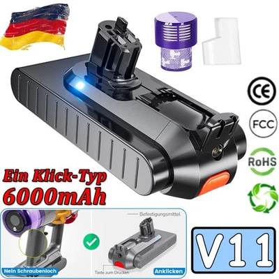 POWER WINGS 25.2V 6000mAh Click-In Akku Für Dyson V11 Absolute V11 Complete SV15 970343-04