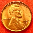 1942-S Lincoln Wheat Cent Penny GEM RED BU From an Original Bank Roll