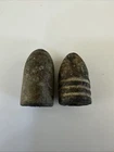 Antique Vintage Lot of 2 Civil War Bullets Artifacts Unknown Location Heavy