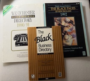 Rare Original Lot Of 3 Black Business Northeast Directories 1990-92 Discontinued