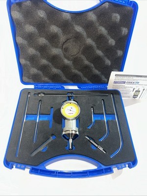 FOWLER Coaxial Dial Test Indicator Kit: 9 Pc, 0.2500'' Max 1.6000 Dial Dia, 0-5-0