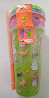 NEW The Zak! Jazwares Squishmallows Halloween Glow In Dark Tumbler Cup Set 3 Cup