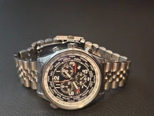 Citizen Eco-Drive 43mm Steel Inner Bezel Blue Dial Mens Watch AT0361-57L