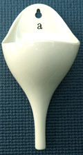 RARE RETRO LA GARDO TACKETT.  "A"  HANGABLE FUNNEL  IN WHITE PORCELAIN. 1950'S