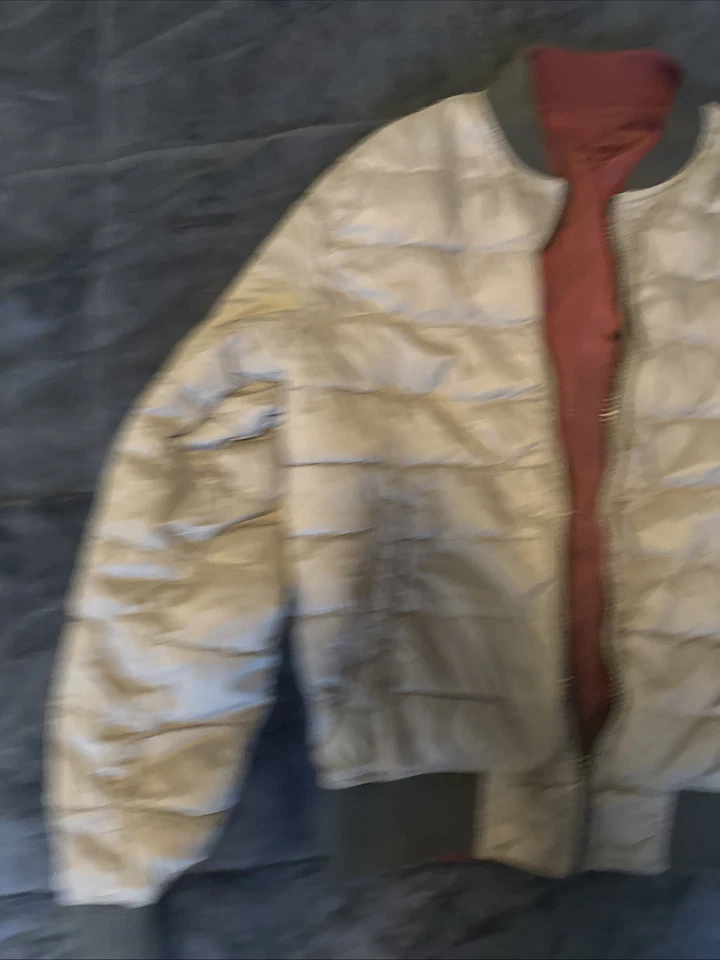 Chaqueta Bomber Express Hombre Reversible Borgoña Gris Talla Pequeña Foto 3 de 4