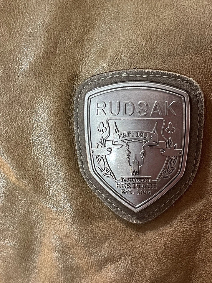 Gabardina para mujer Rudsak de cuero/algodón talla S caqui Foto 3 de 4