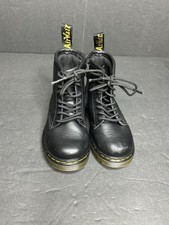 Dr Martens Toddler Kids Size 7 US Black Leather Boots Zip Side