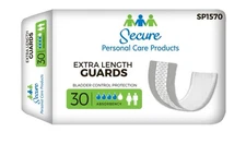30 Ct. Secure Booster Pad DUO 12 Inch, Heavy Absorbency liner Bladder Pad Unisex