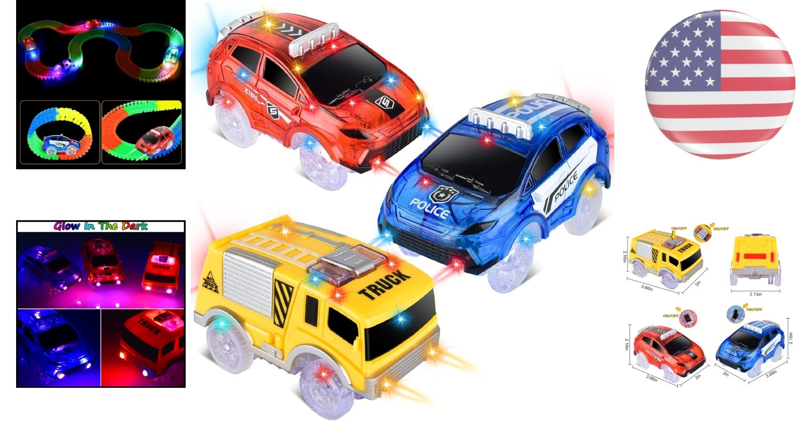 LED Light-Up Toy Cars 2