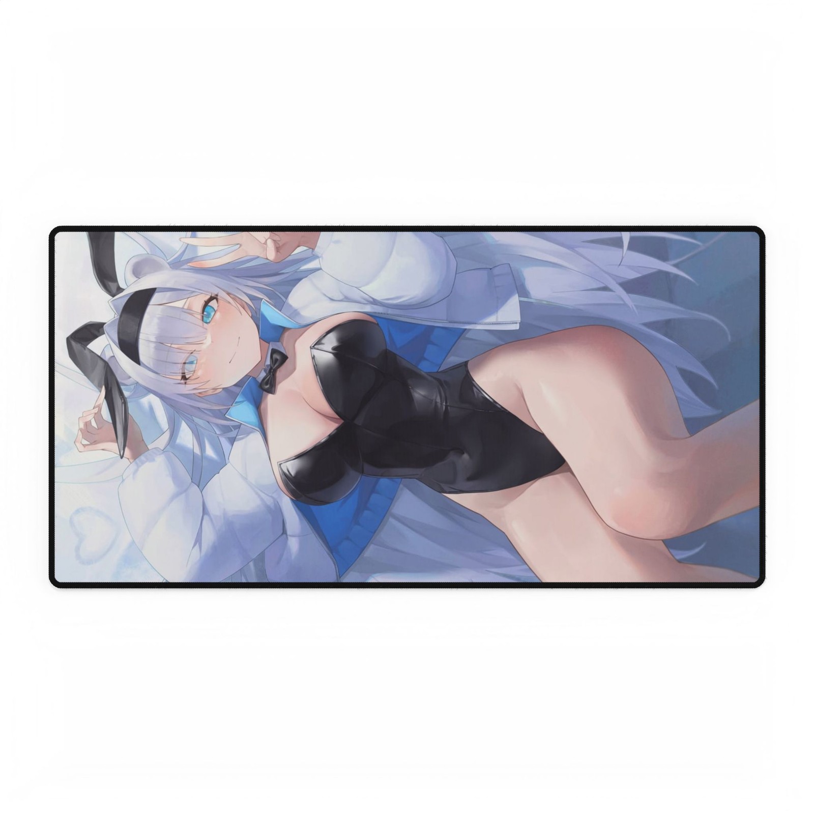 Bunny Aurora Arknights Waifu Playmat, Large Gaming MousePad Desk Mat V7