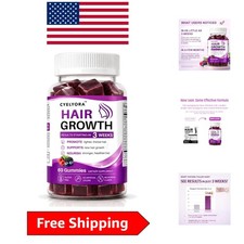 Hair Growth Chewable Tablets: Advanced Formula with Biotin - 60 Count
