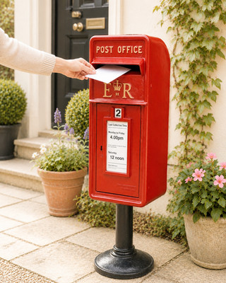 Briefkasten ER Gusseisen Wandmontage Hochzeit echt Säule