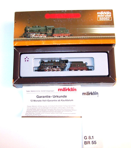 Märklin Mini Club 88982 Spur Z G 8.1 BR 55 Dampflokomotive der KPEV BN 4943 OVP
