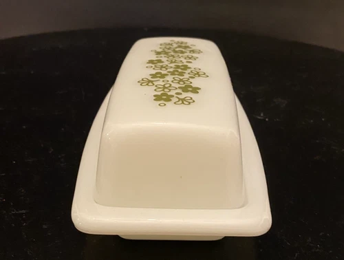 Vintage Pyrex, Milk Glass Spring Blossom Crazy Daisy Butter Dish