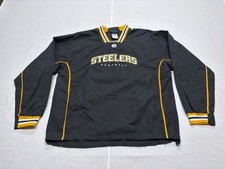 Pittsburgh Steelers NFL Reebok Youth Pullover Windbreaker Jacket Size XL 18-20